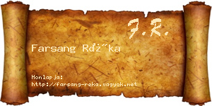 Farsang Réka névjegykártya